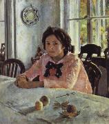 Valentin Serov Girl awith Peaches USA oil painting reproduction
